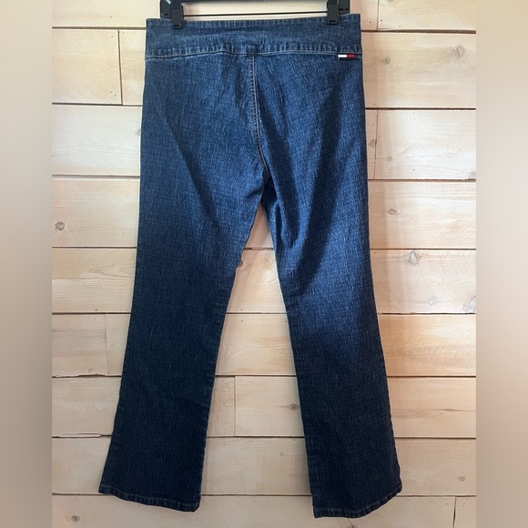 Tommy Hilfiger Vintage Y2K Low Rise Jeans with Built in Belt Detail sz S/M - Picture 4 of 9